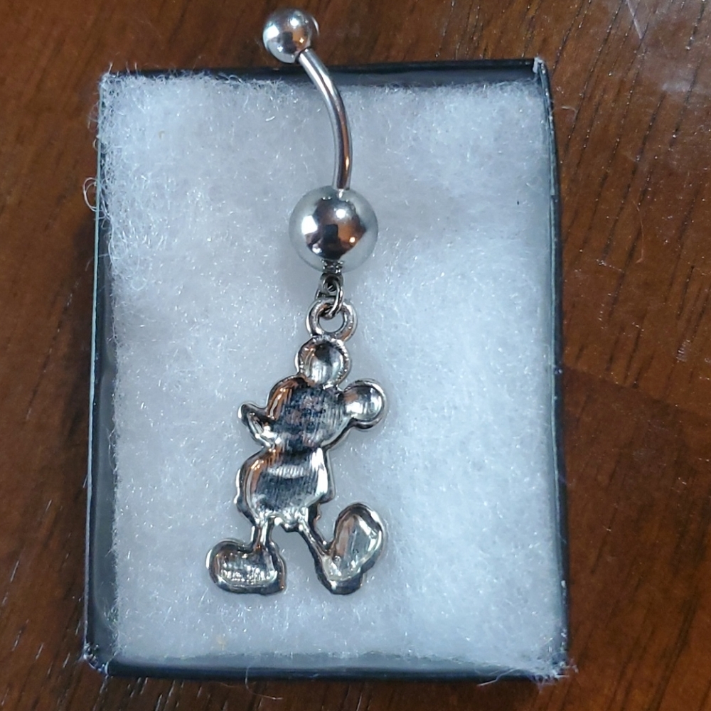 Stainless Mickey Mouse belly button ring - Picture 2 of 2